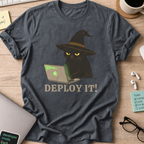 deploy it cat shirt - Dark Heather