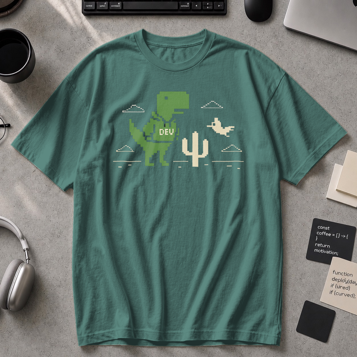 dev dinosaur Premium Shirt - Blue Spruce
