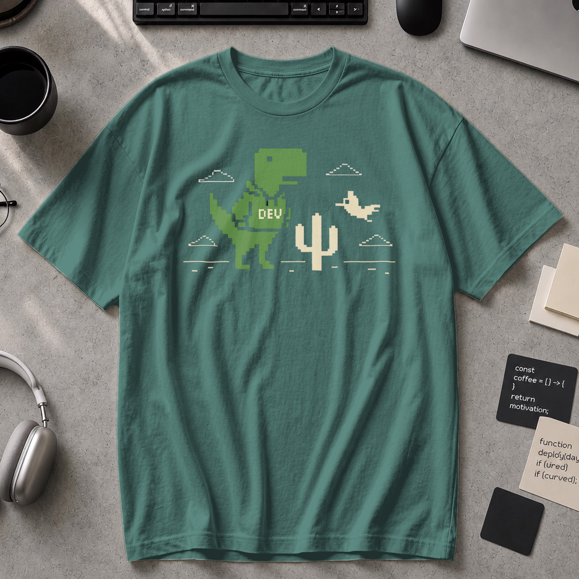 dev dinosaur Premium Shirt - Blue Spruce