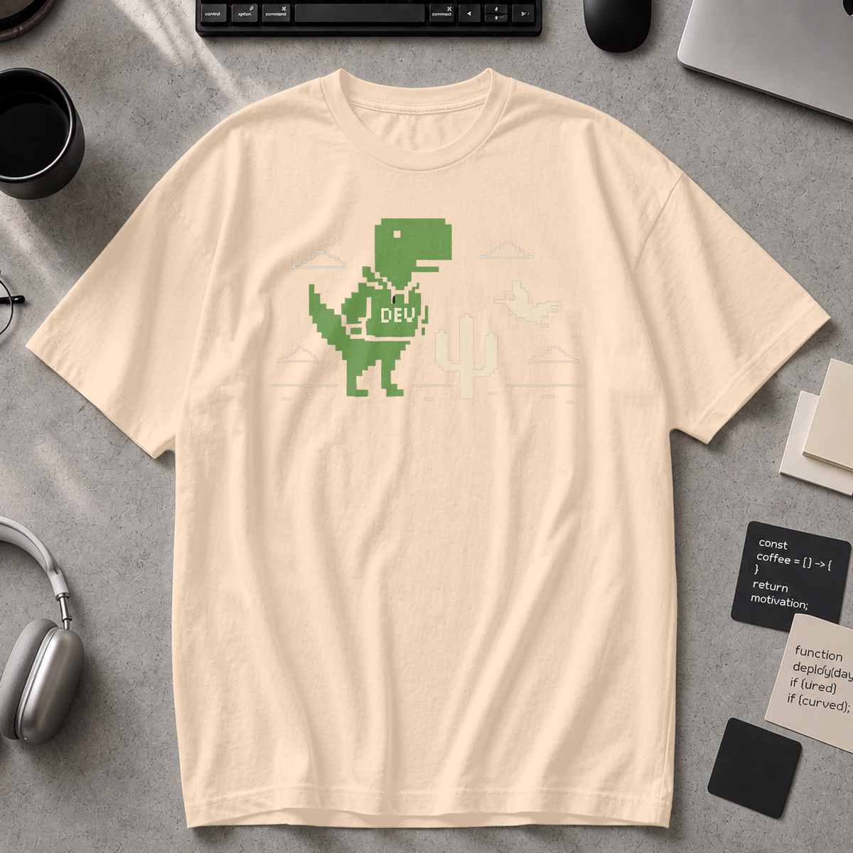 dev dinosaur Premium Shirt - Ivory