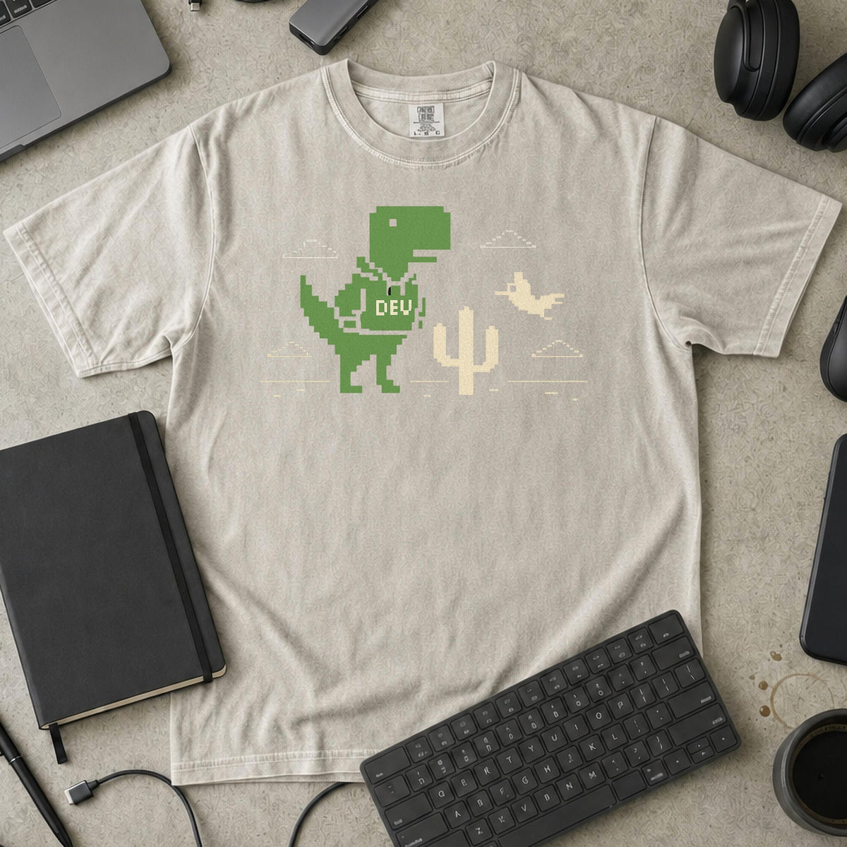 dev dinosaur Premium Shirt — ivory Premium Shirt mock-up