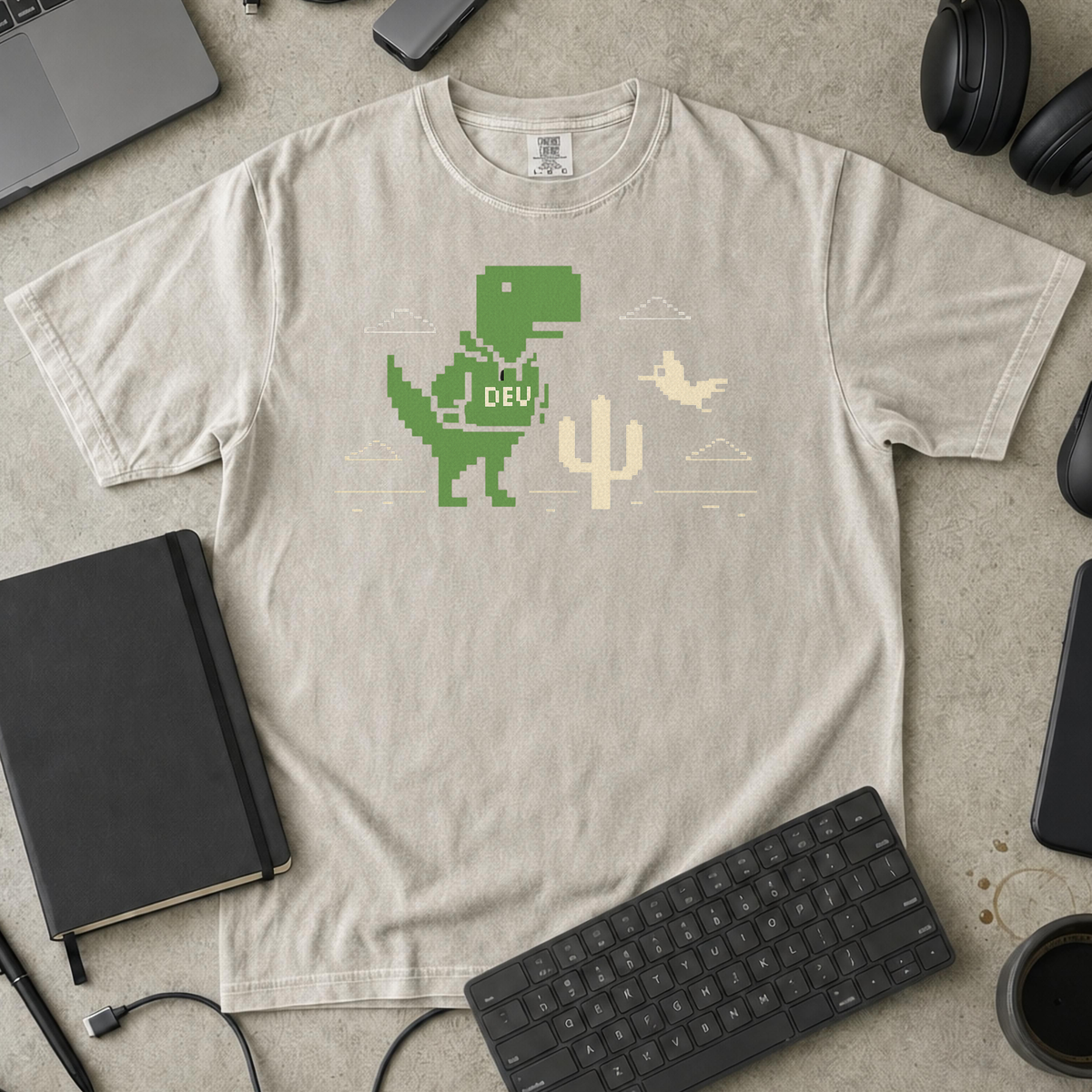 dev dinosaur Premium Shirt — ivory Premium Shirt mock-up