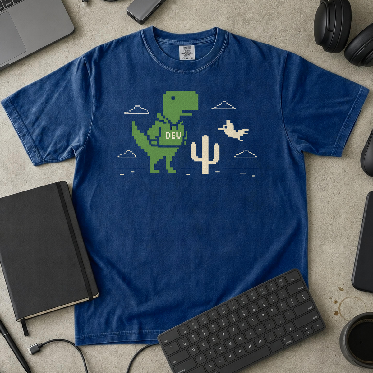 dev dinosaur Premium Shirt — true navy Premium Shirt mock-up