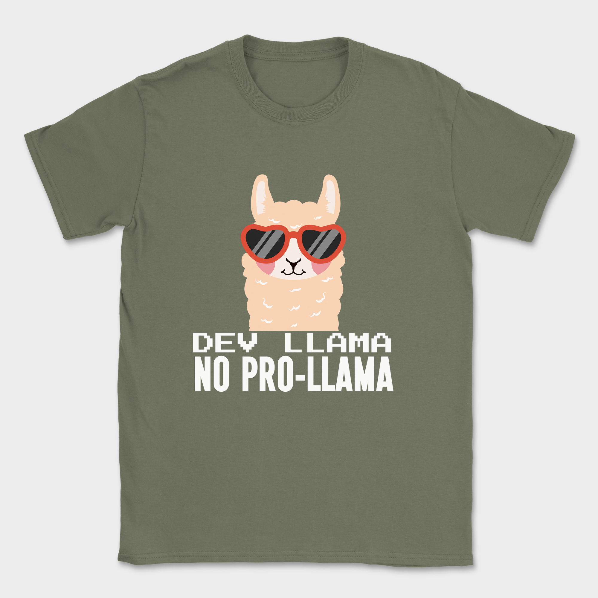 Dev Llama shirt — Military Green