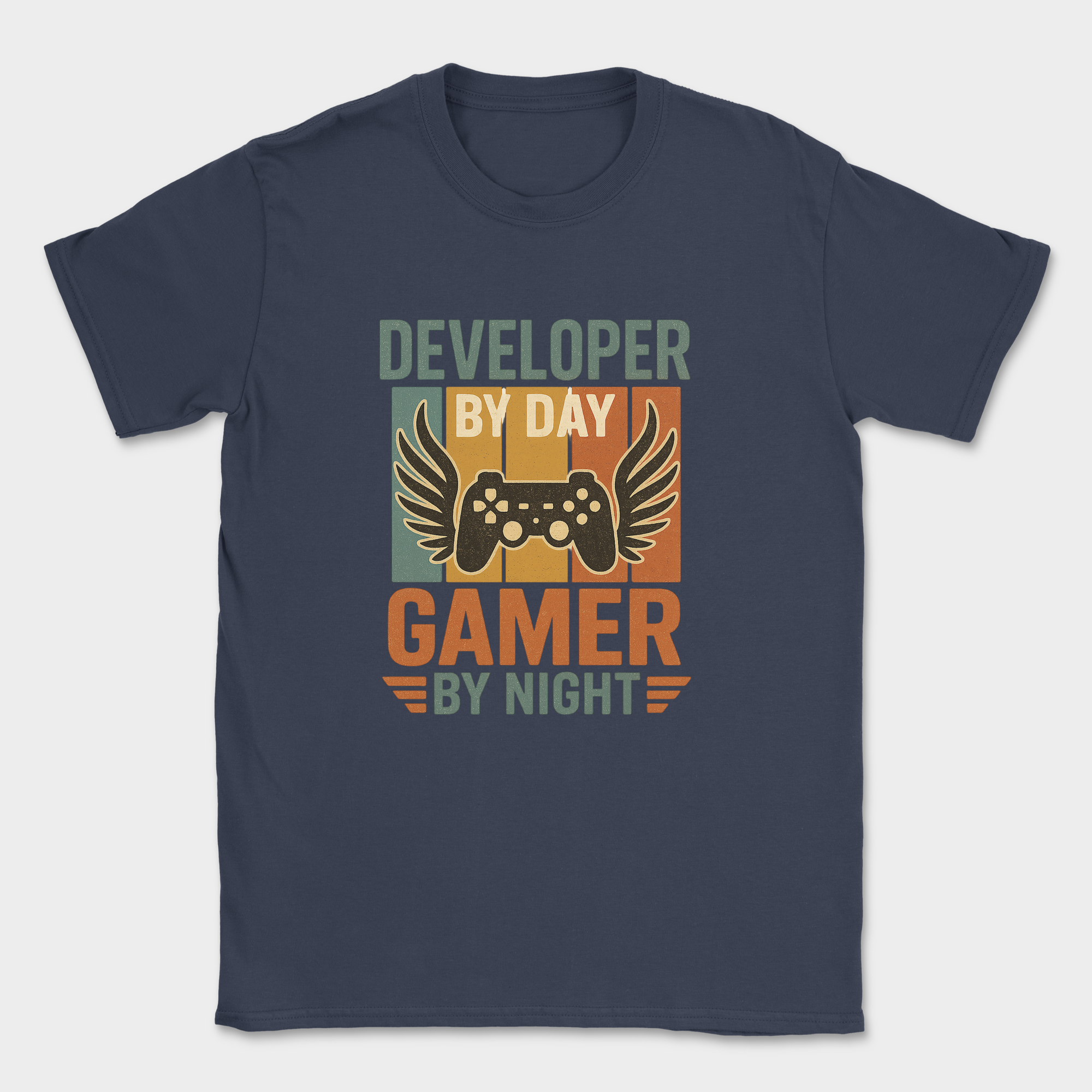 developer by day gamer by night shirt — Navy