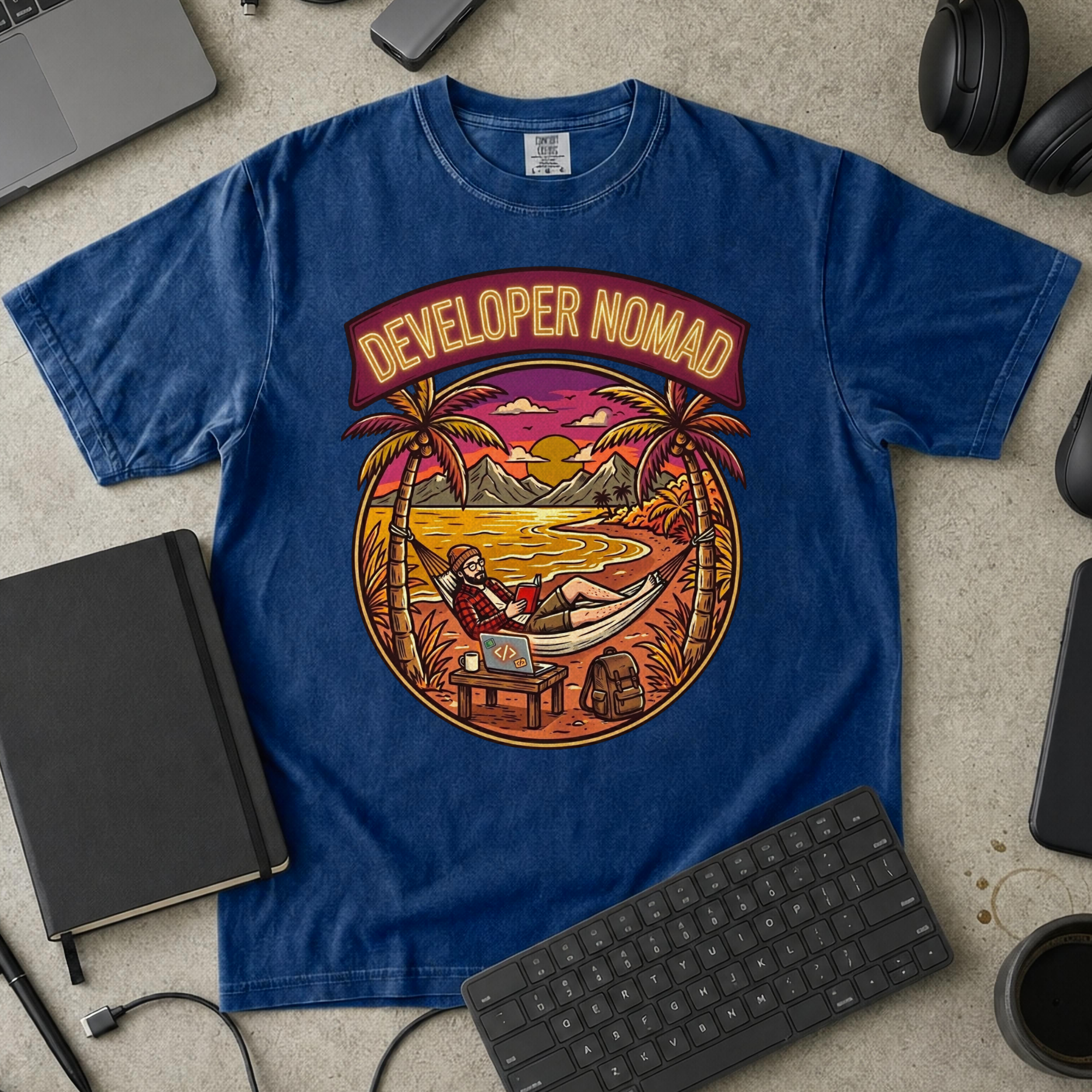 Developer Nomad Premium Shirt — true navy Premium Shirt mock-up