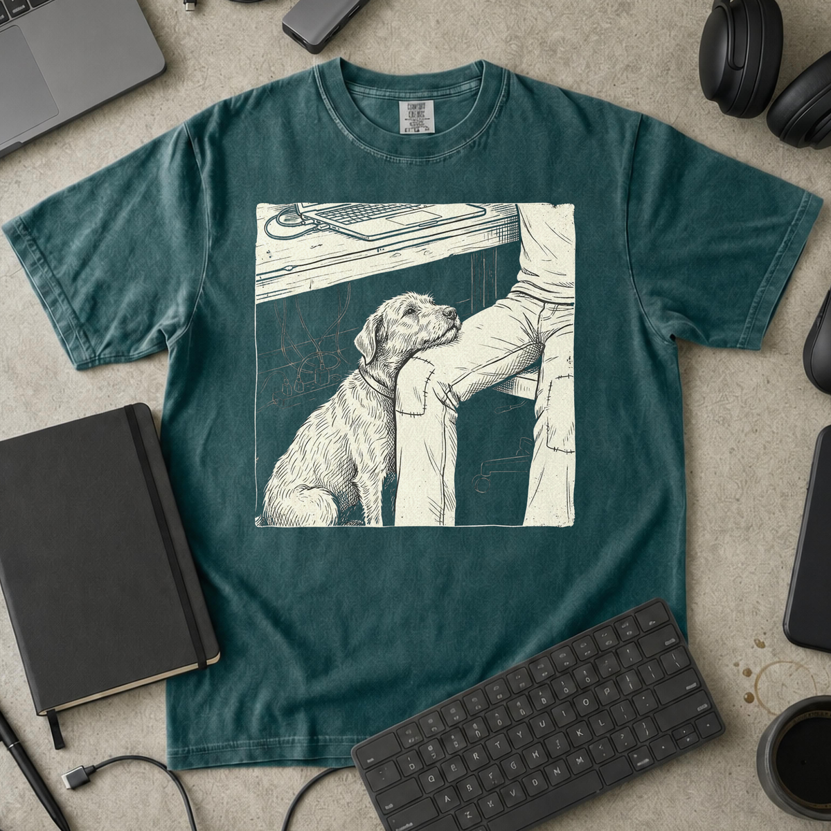 Developer's Best Friend Premium Shirt — blue spruce Premium Shirt mock-up