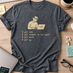developer pushing late at night shirt - Dark Heather