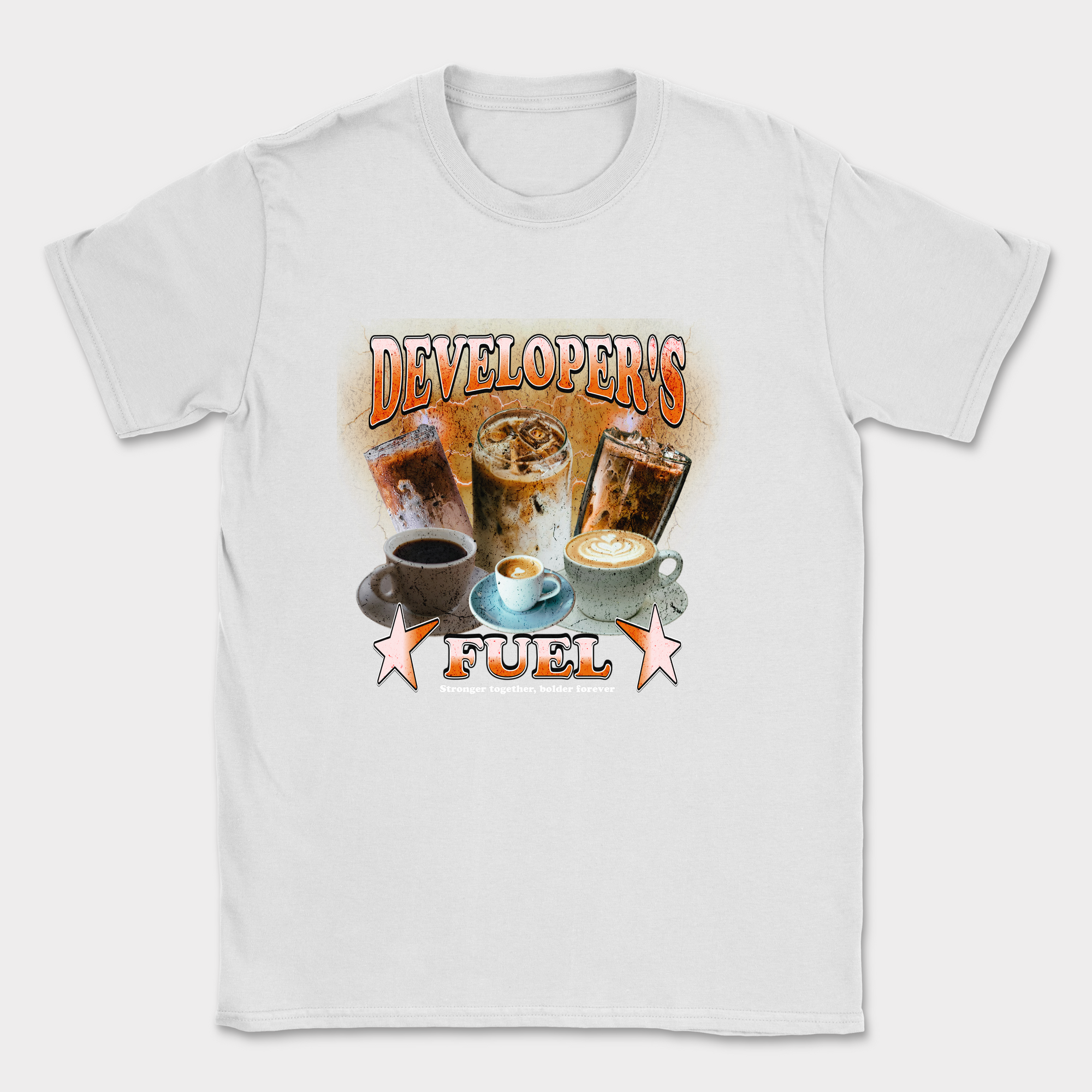 developers fuel coffee shirt — White