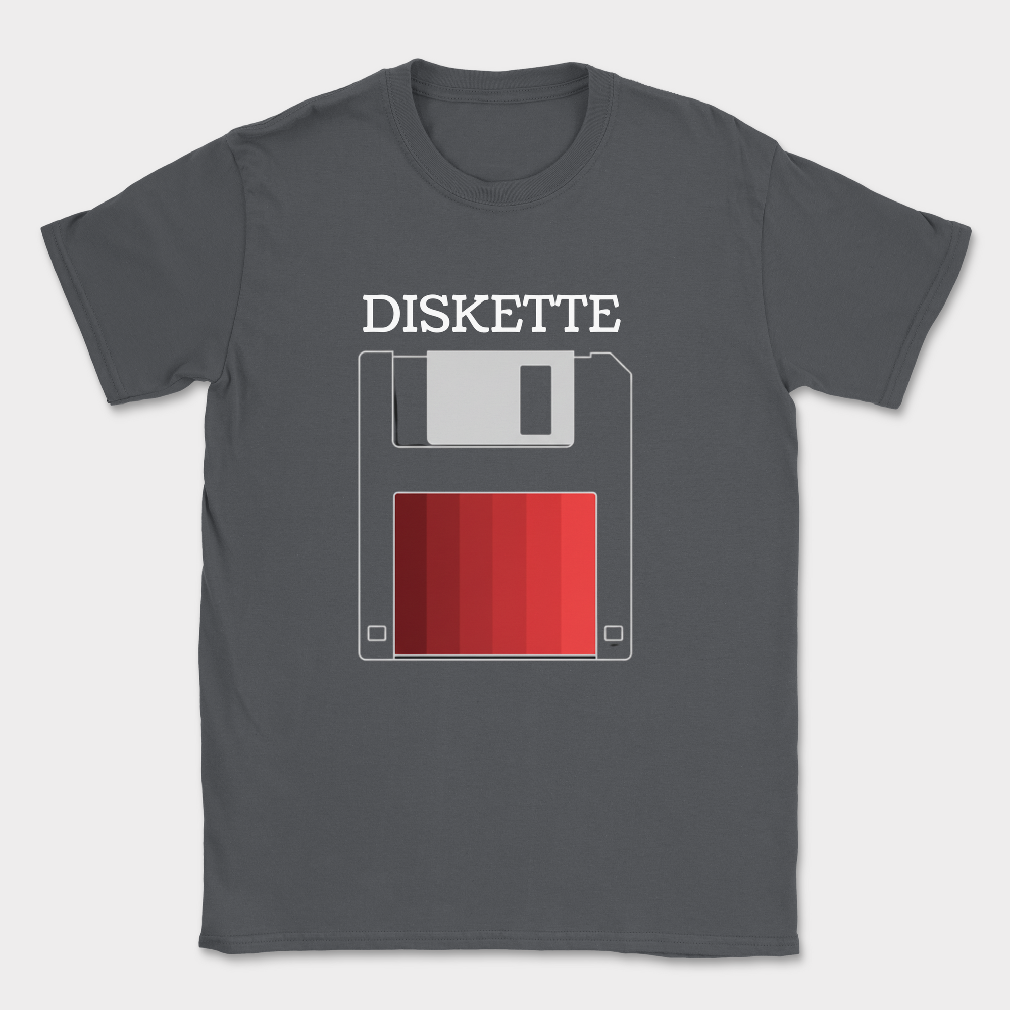 diskette shirt — Dark Heather Grey