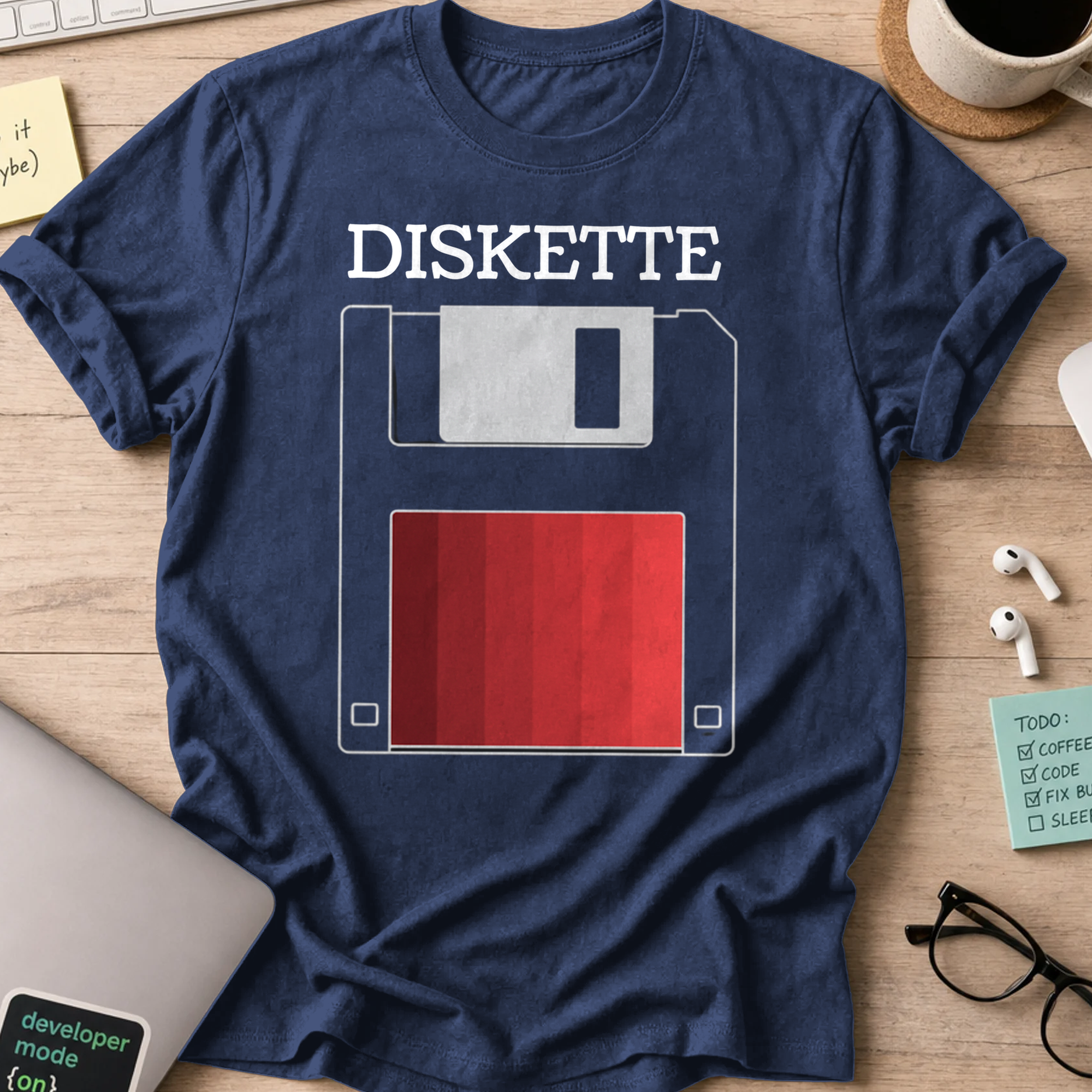 diskette shirt - Navy