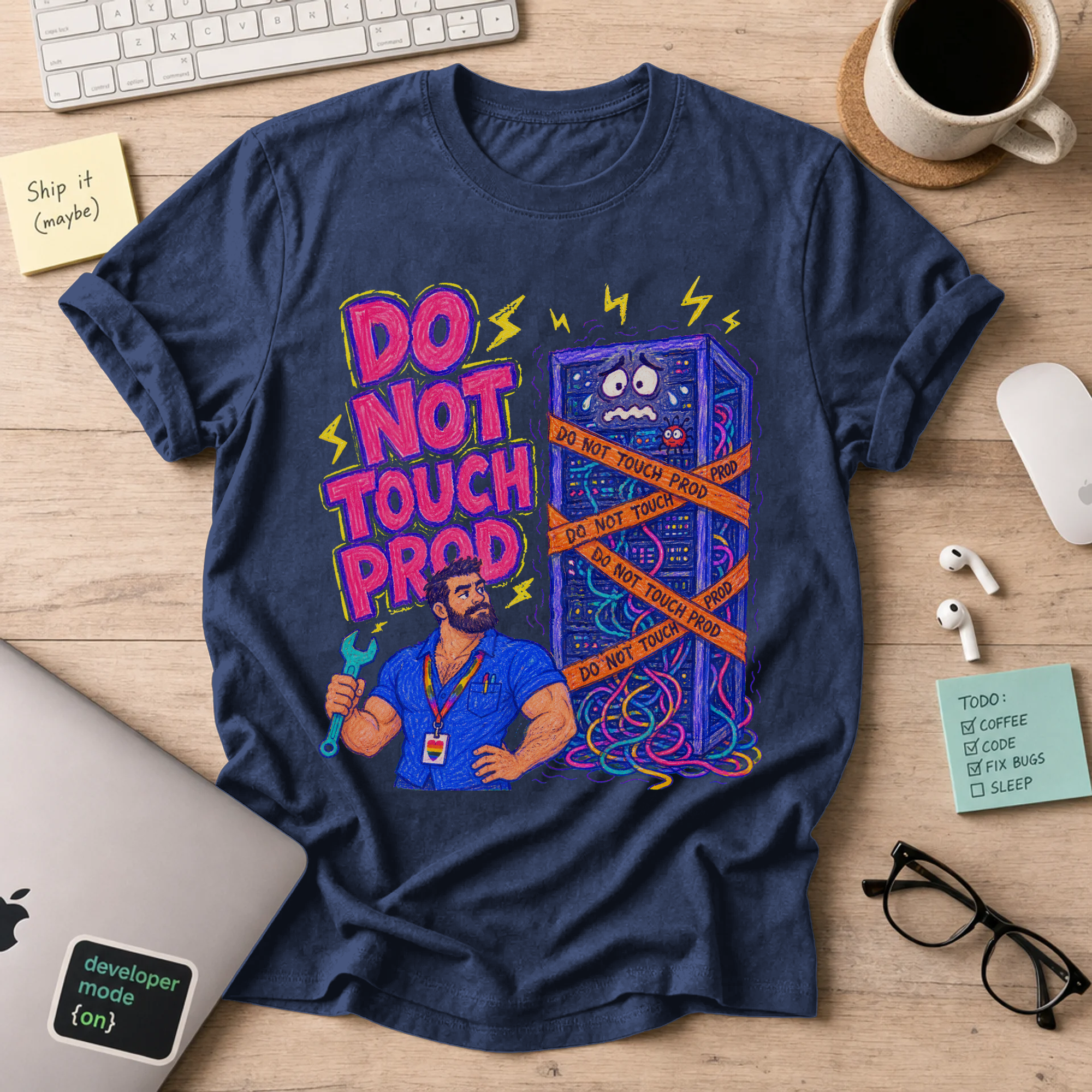 Do Not Touch Prod Shirt — Navy