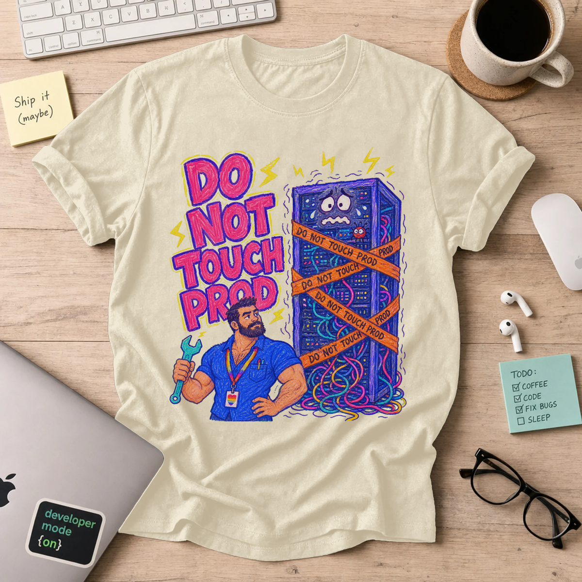 Do Not Touch Prod Shirt — Natural