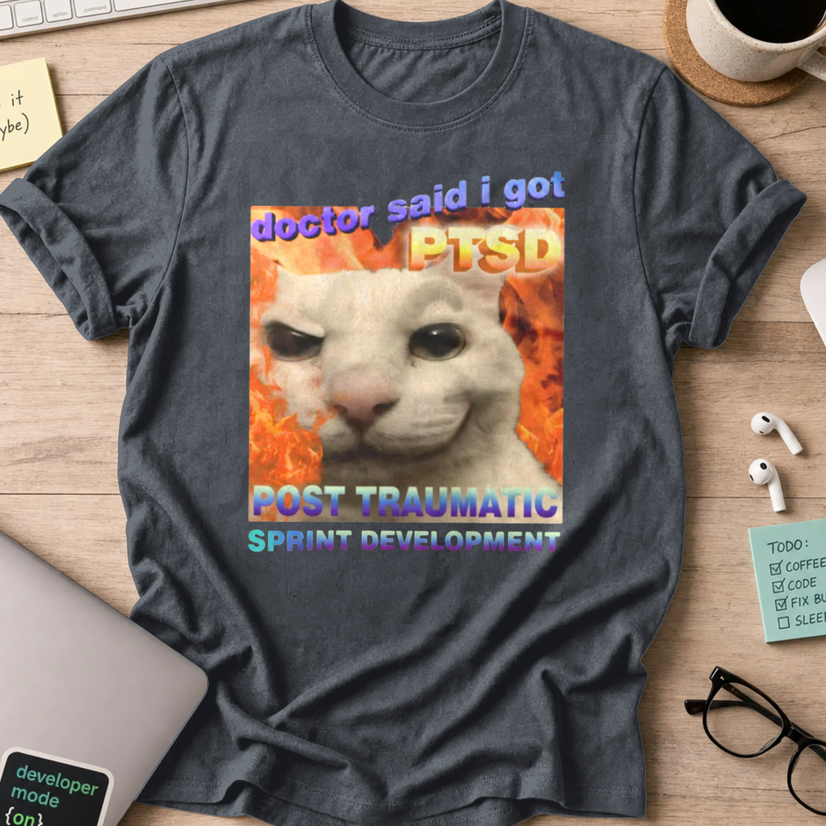 doctor said i got PTSD shirt - Dark Heather