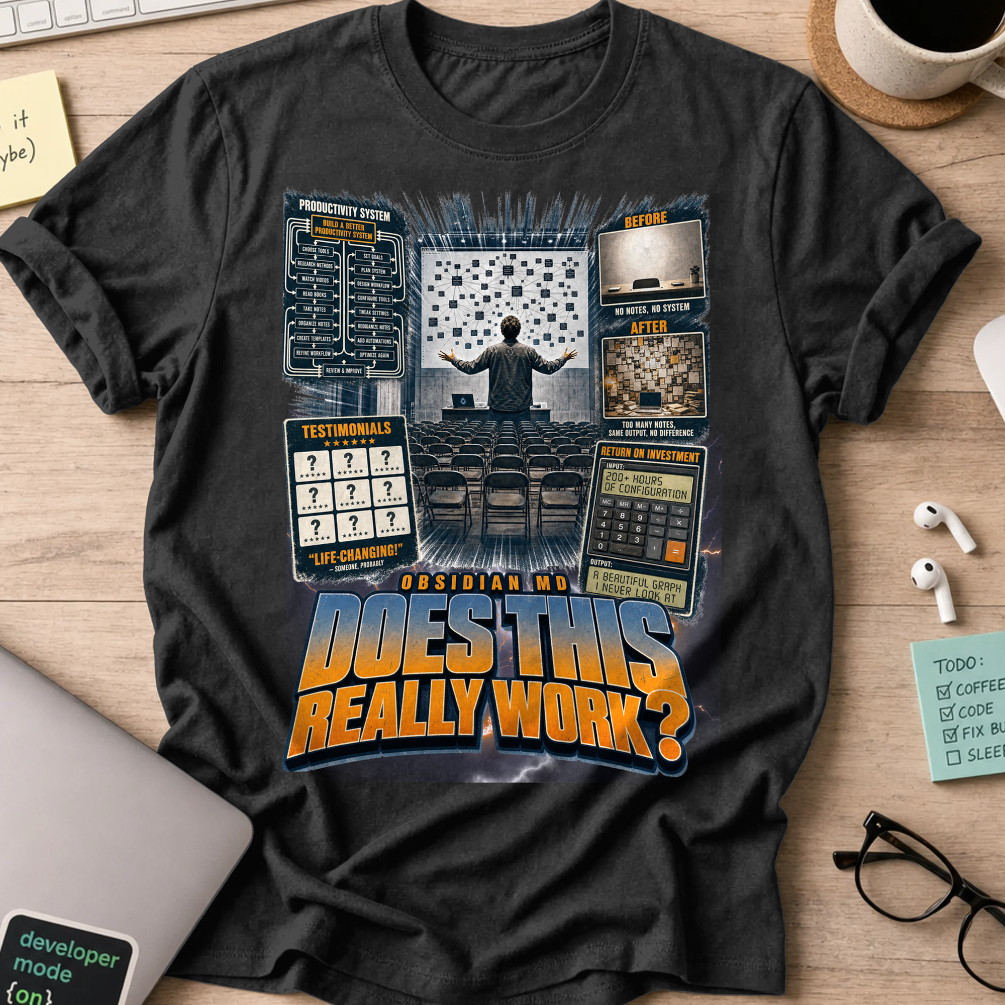 Does This Really Work Shirt - Black