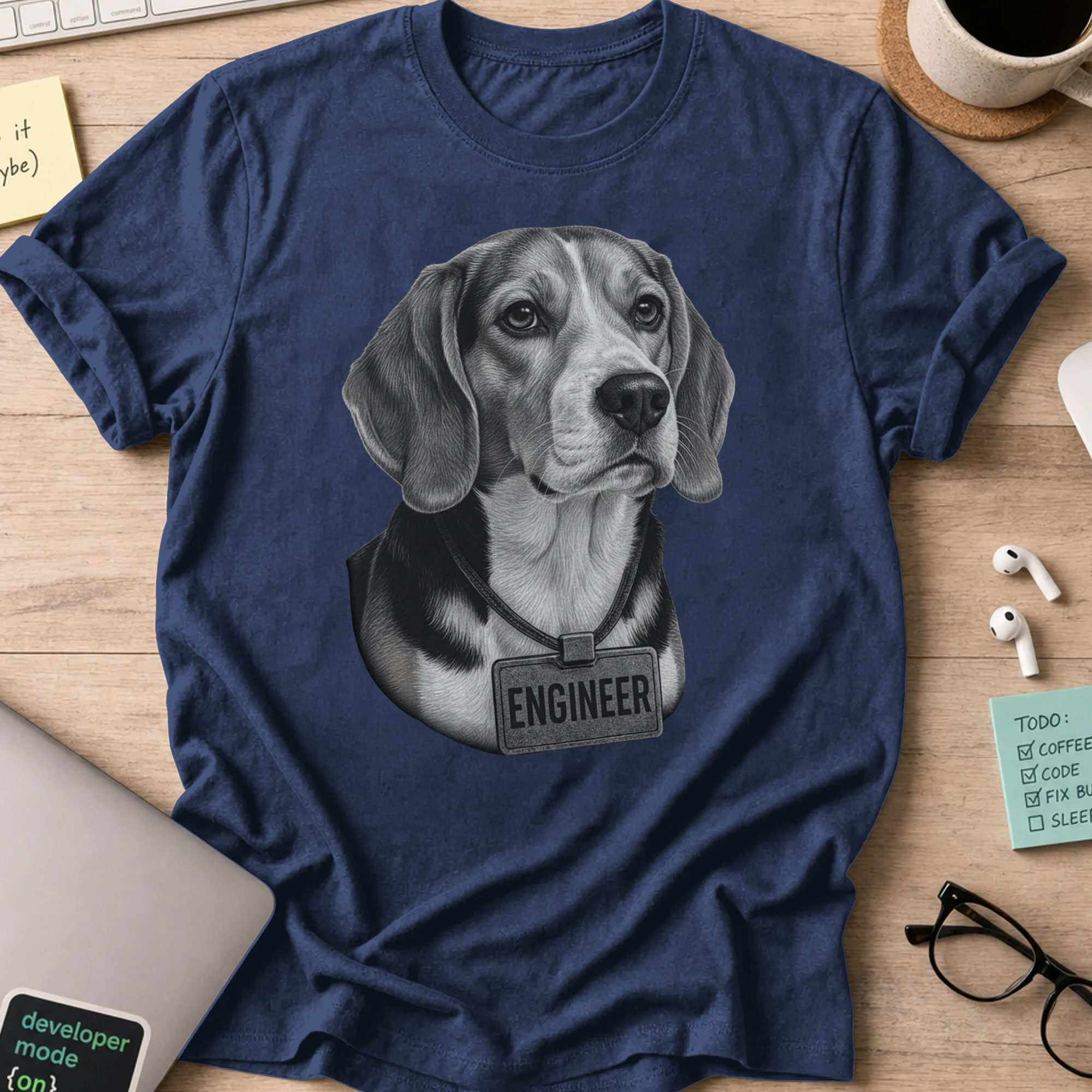 dog engineer shirt - Navy