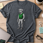 dog in sweater shirt - Dark Heather