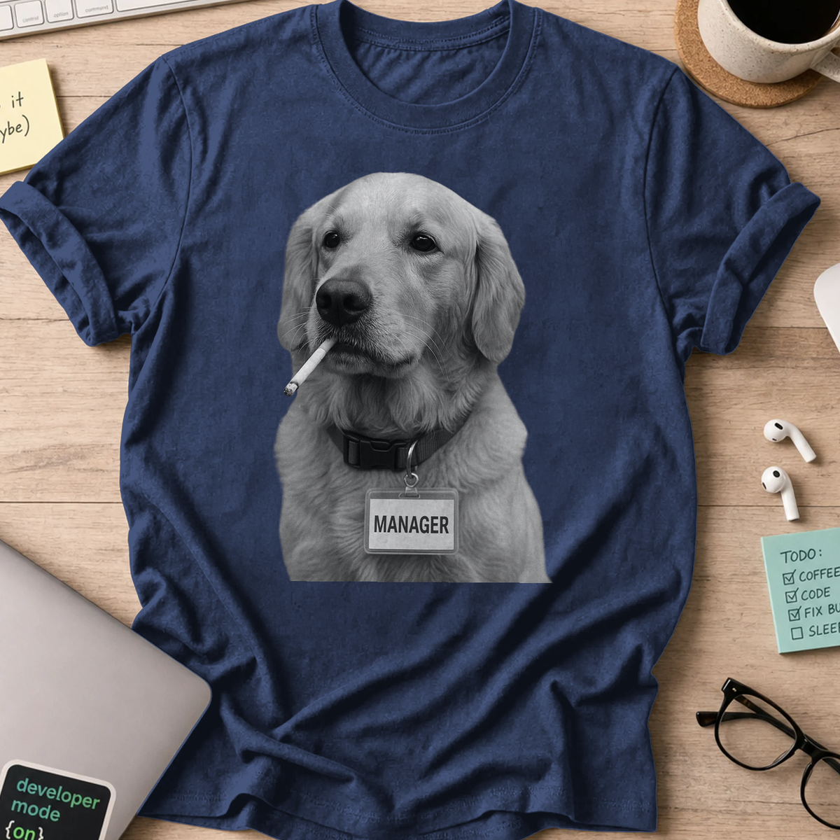 dog manager shirt - Navy