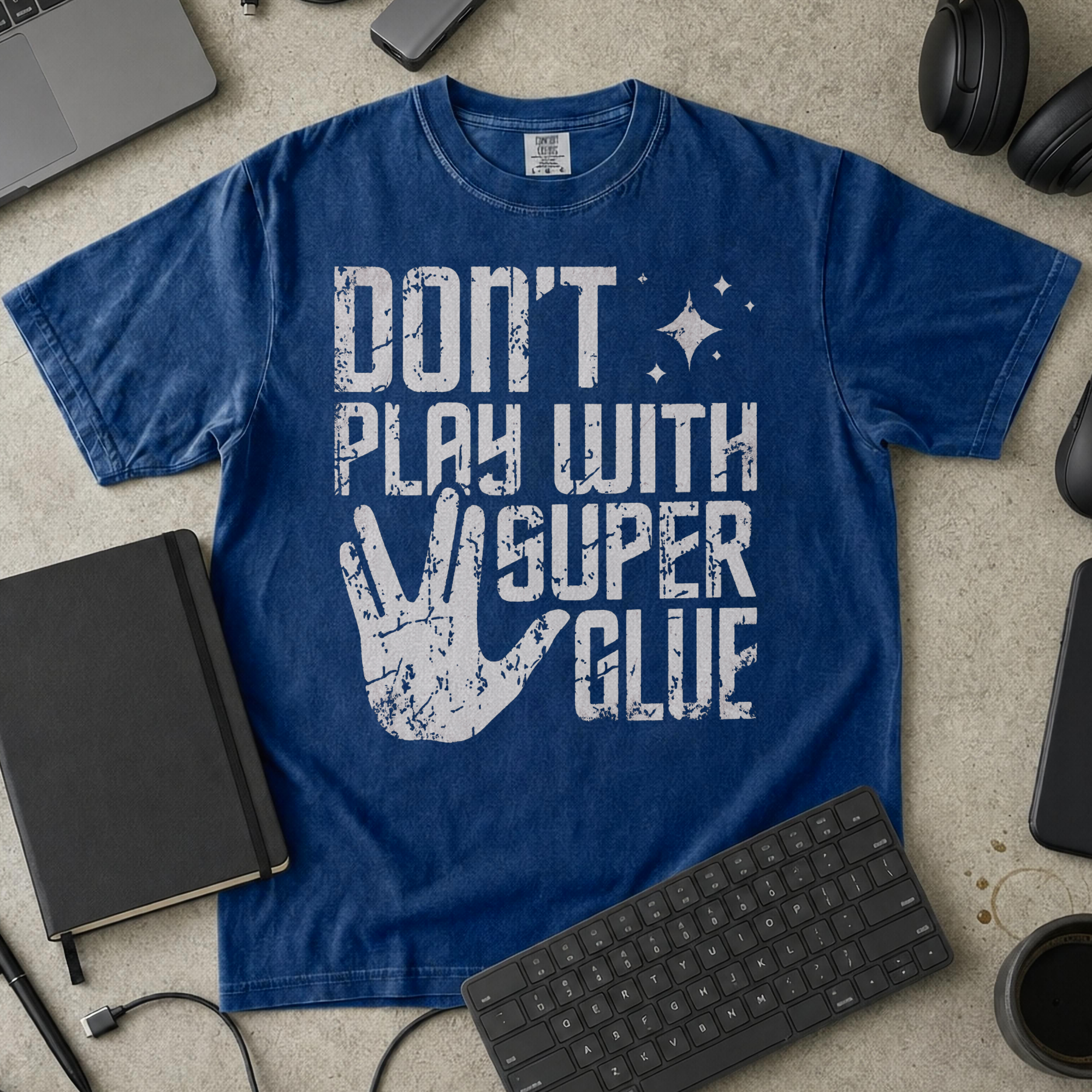 Don't Play With Super Glue Premium Shirt — true navy Premium Shirt mock-up