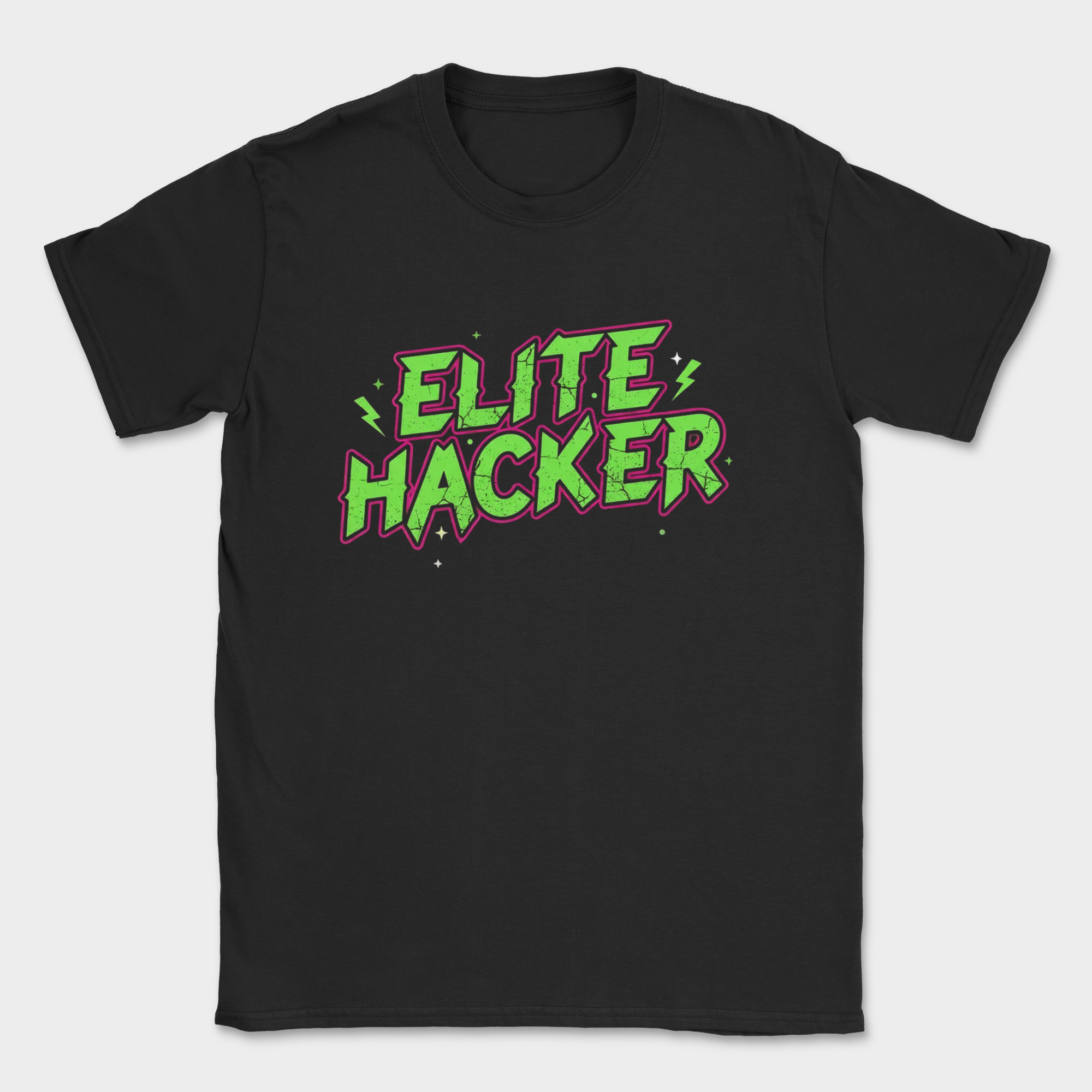 elite hacker shirt — Black