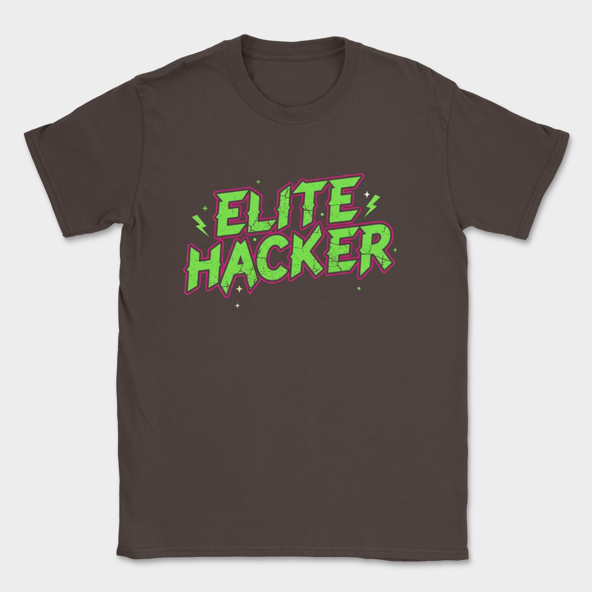 elite hacker shirt — Dark Chocolate