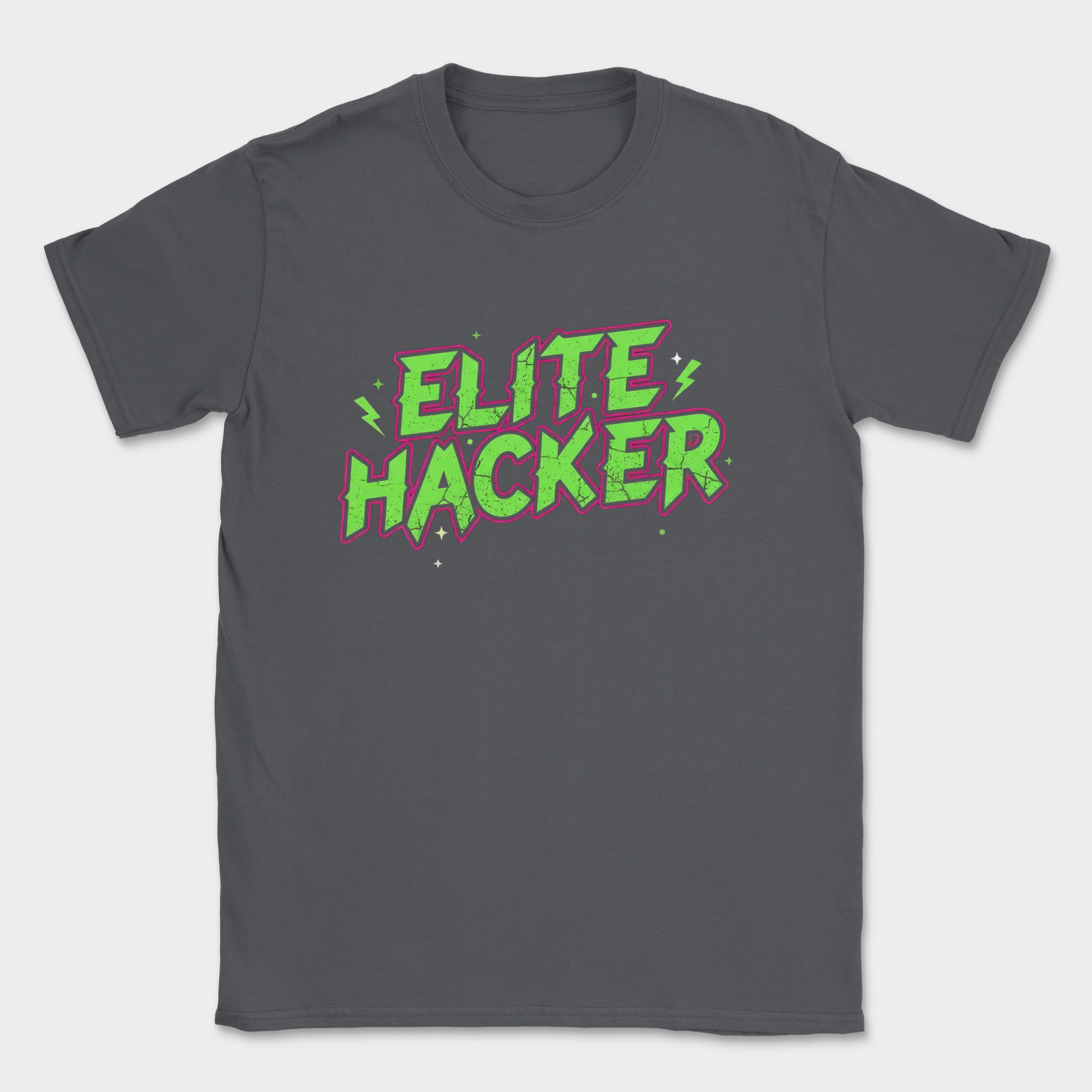 elite hacker shirt — Dark Heather Grey