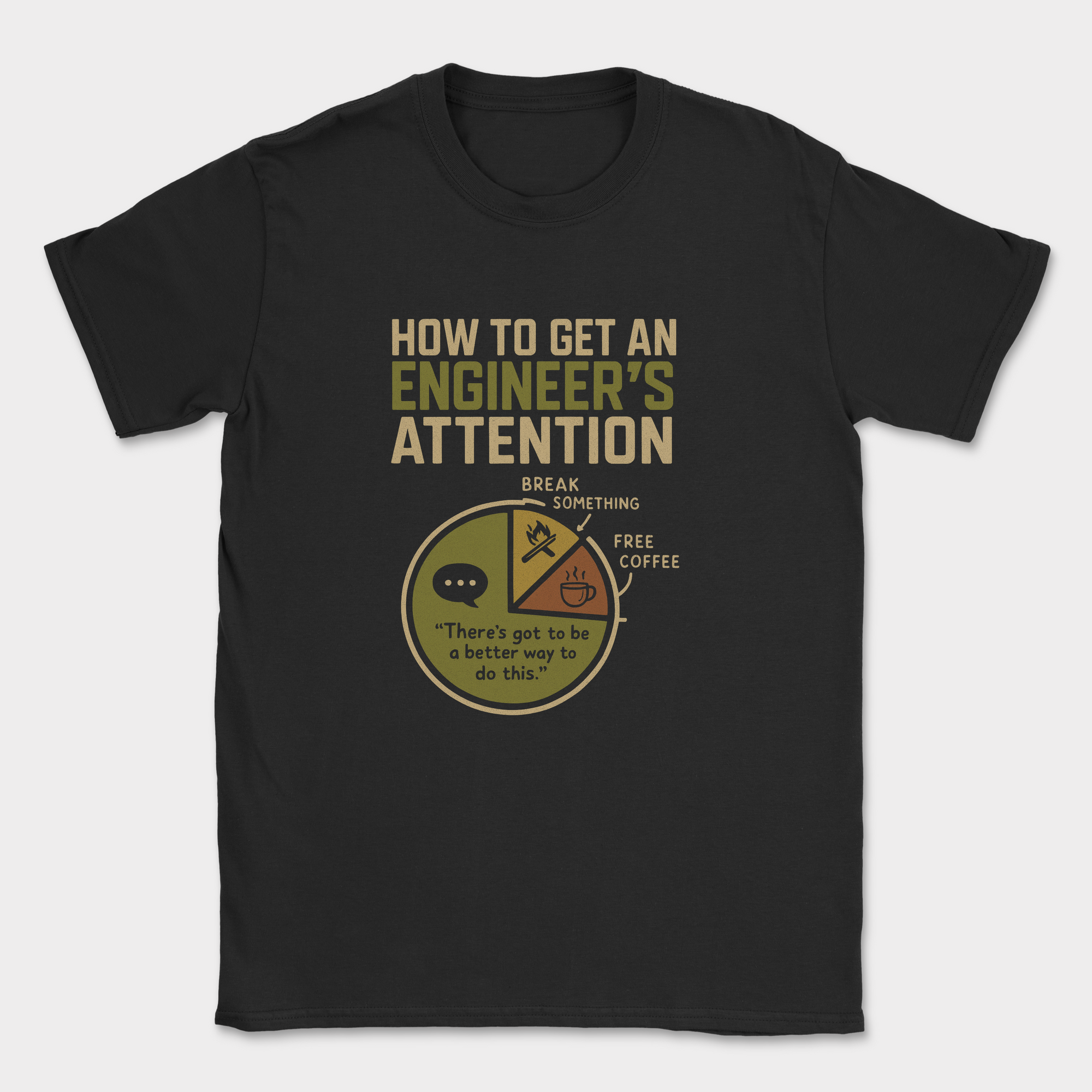engineer's attention shirt — Black