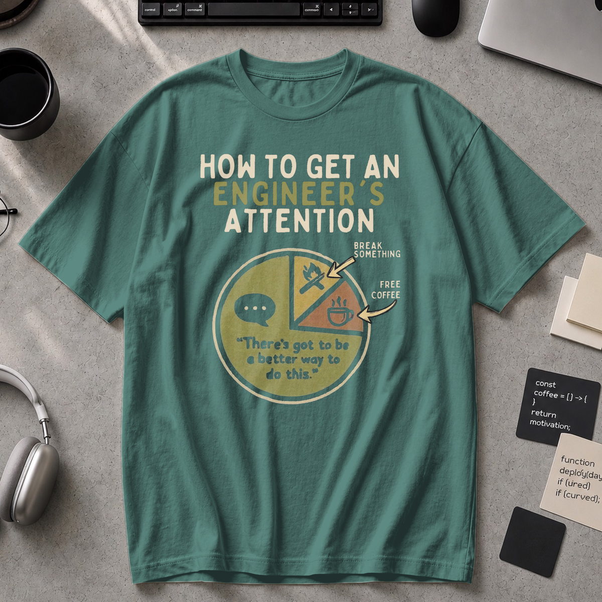 engineer's attention Premium Shirt - Blue Spruce