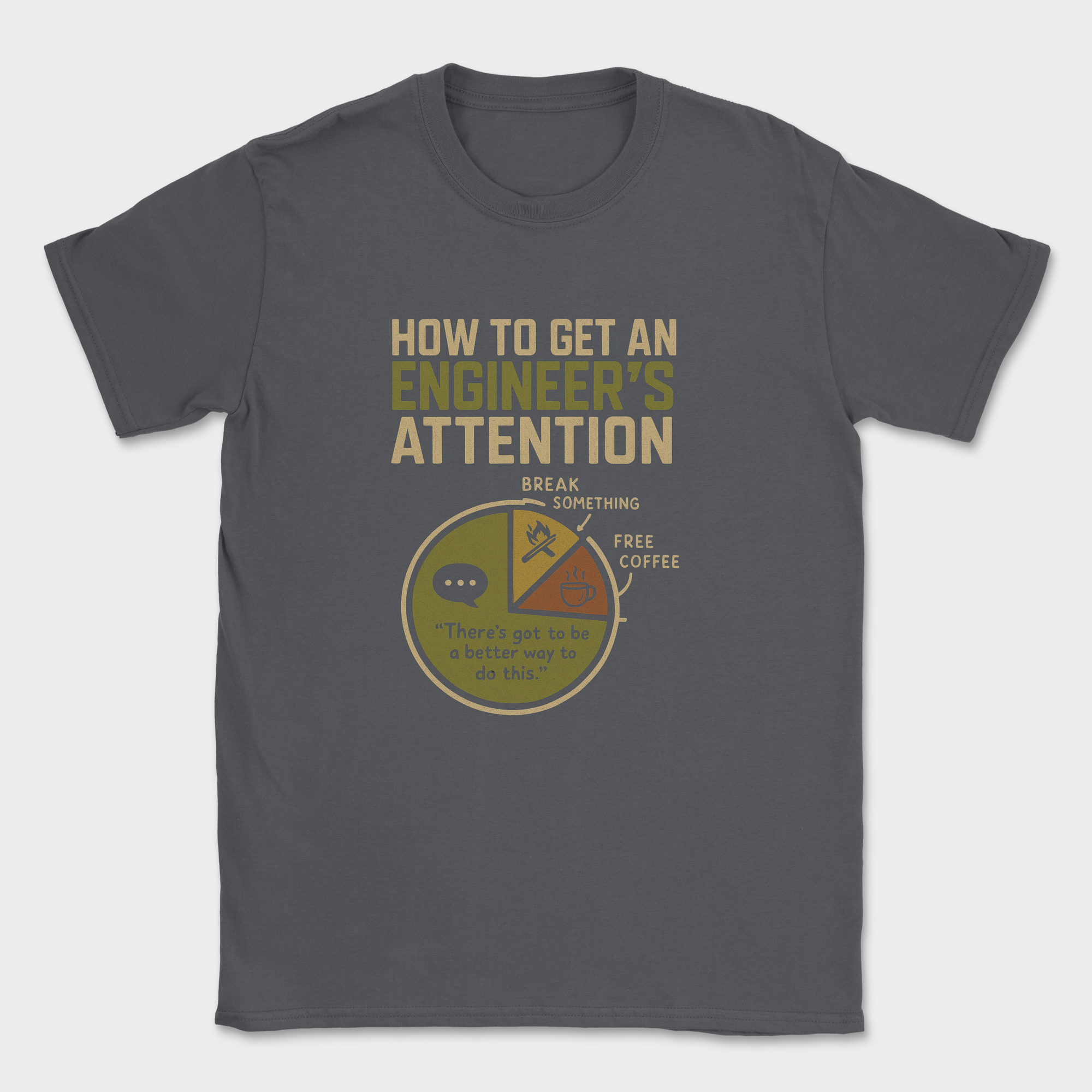 engineer's attention shirt — Dark Heather Grey