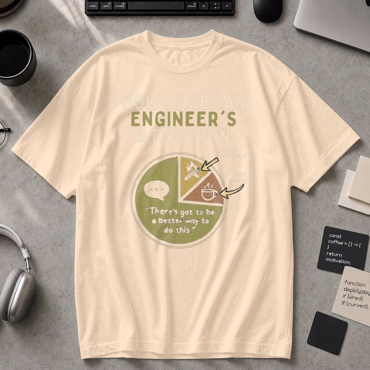engineer's attention Premium Shirt - Ivory