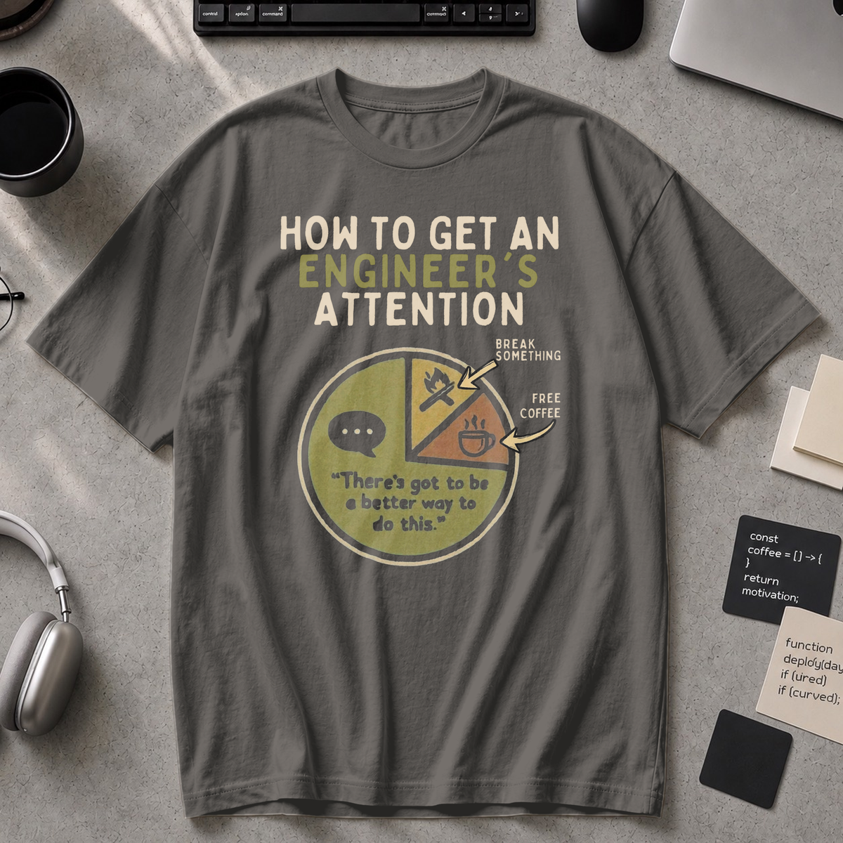 engineer's attention Premium Shirt - Pepper
