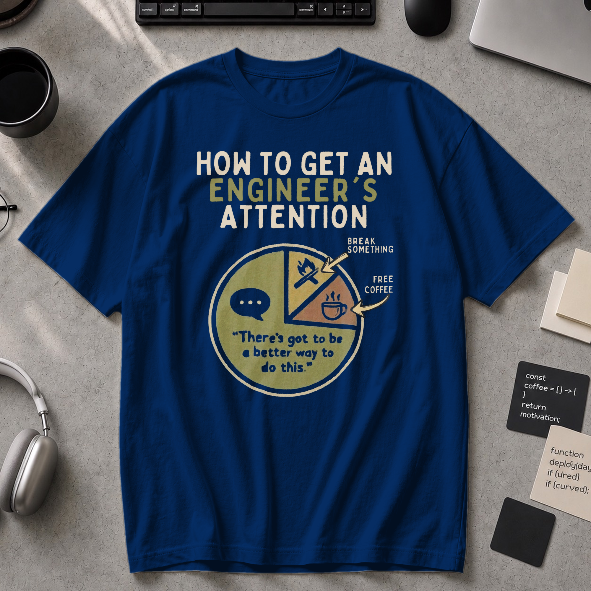 engineer's attention Premium Shirt - True Navy