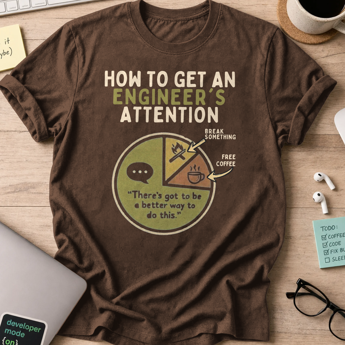 engineer's attention shirt - Dark Chocolate