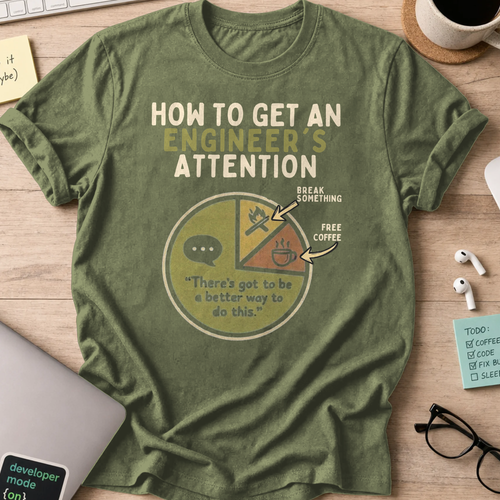engineer's attention shirt - Military Green