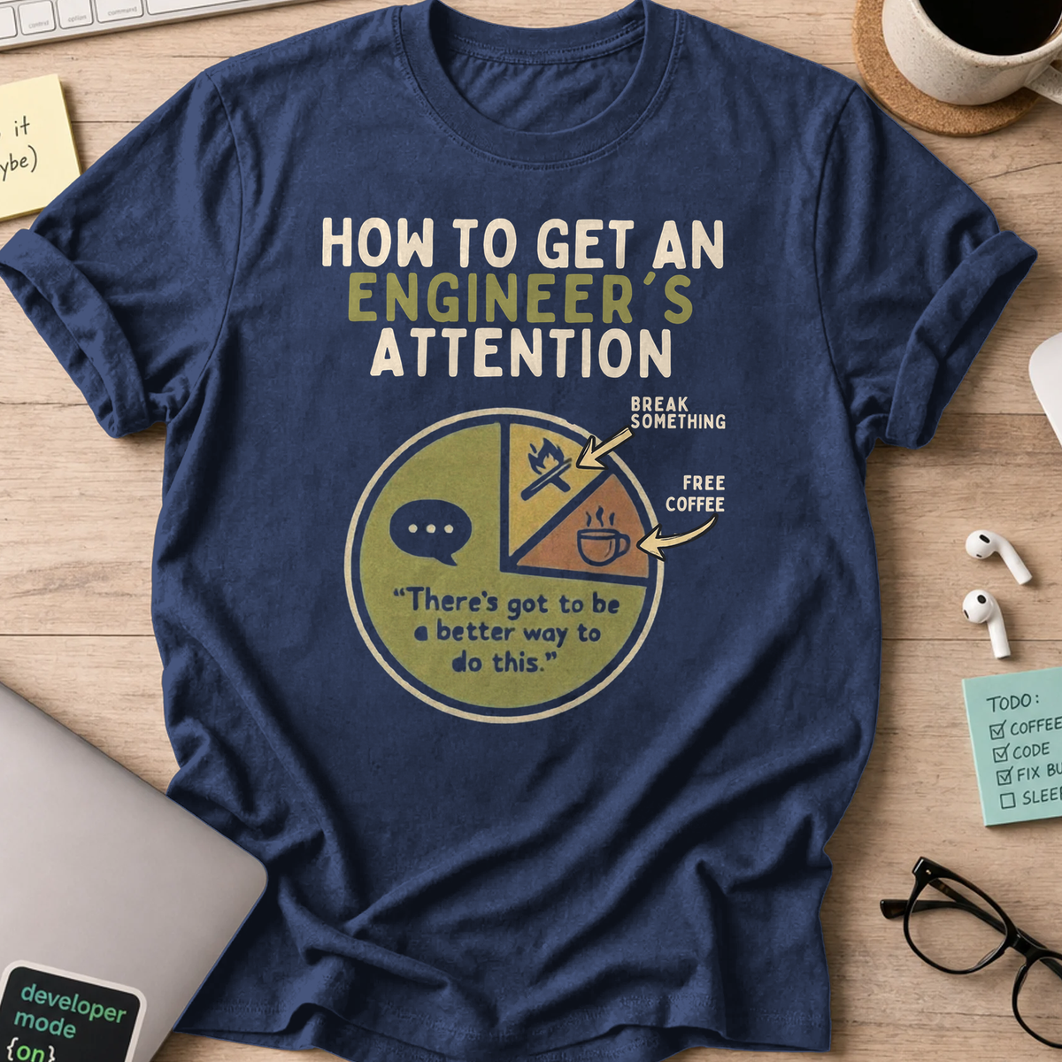 engineer's attention shirt - Navy