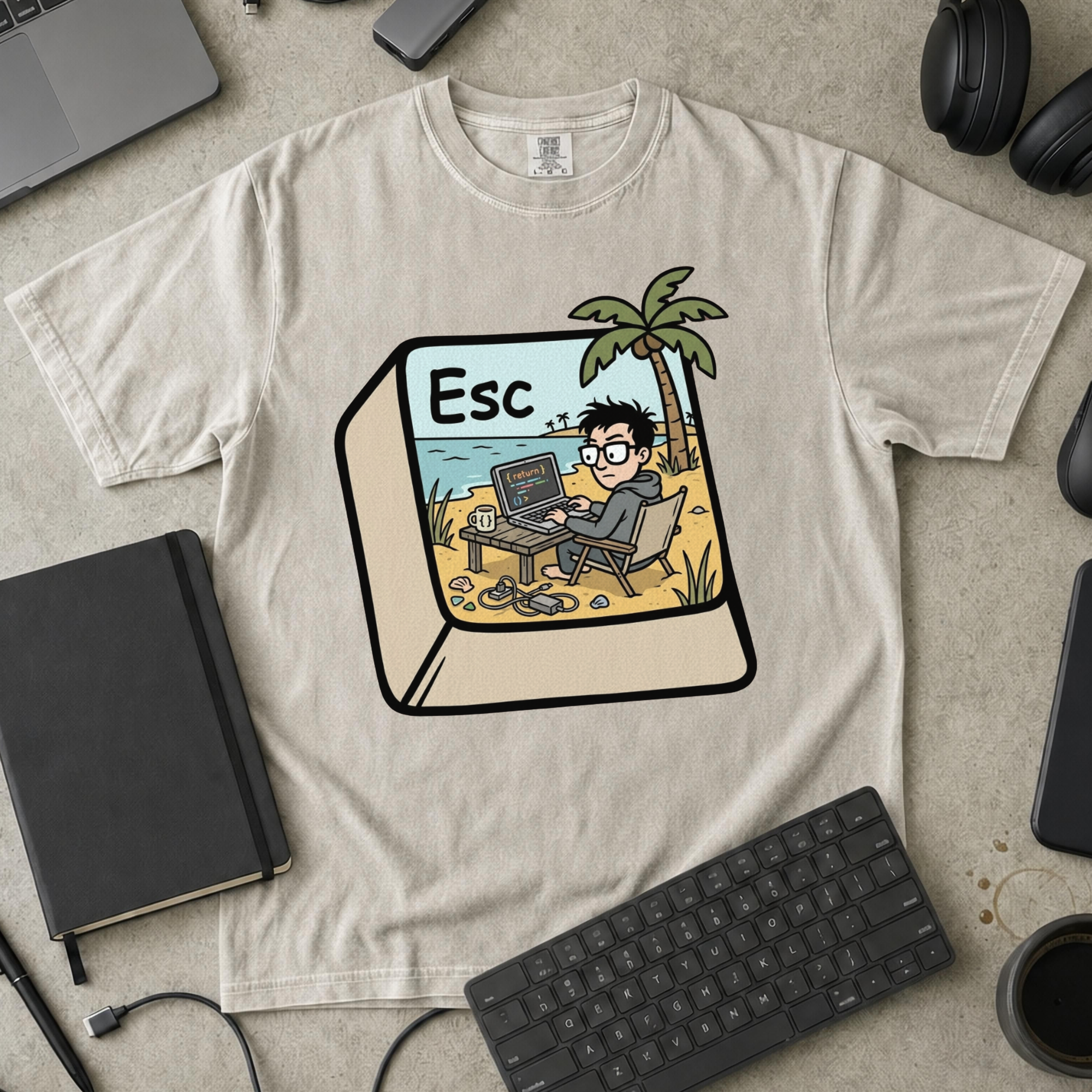 Escape Key Getaway Premium Shirt — ivory Premium Shirt mock-up