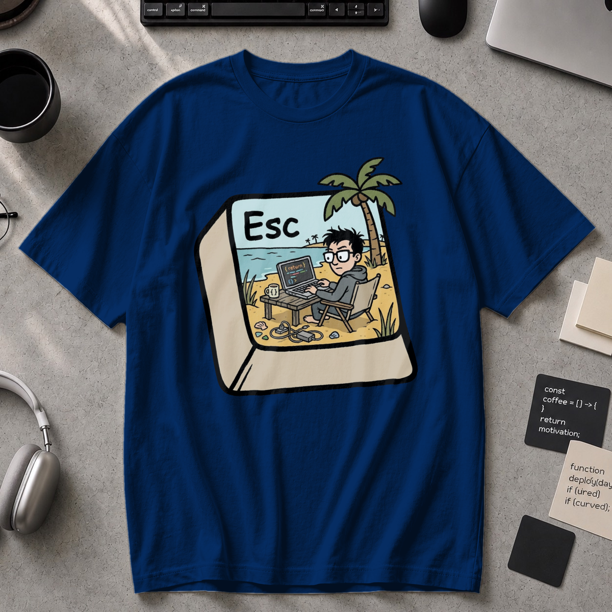 Escape Key Getaway Premium Shirt - True Navy