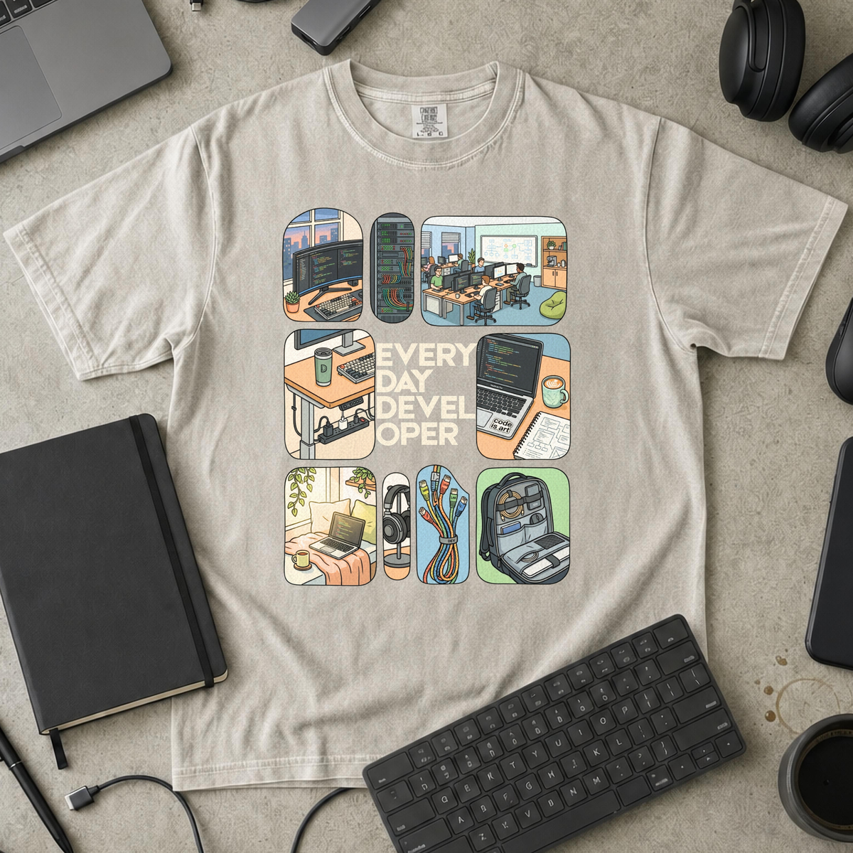 Every Day Developer Premium Shirt — ivory Premium Shirt mock-up