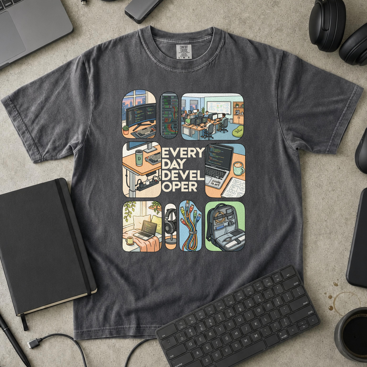 Every Day Developer Premium Shirt — pepper Premium Shirt mock-up