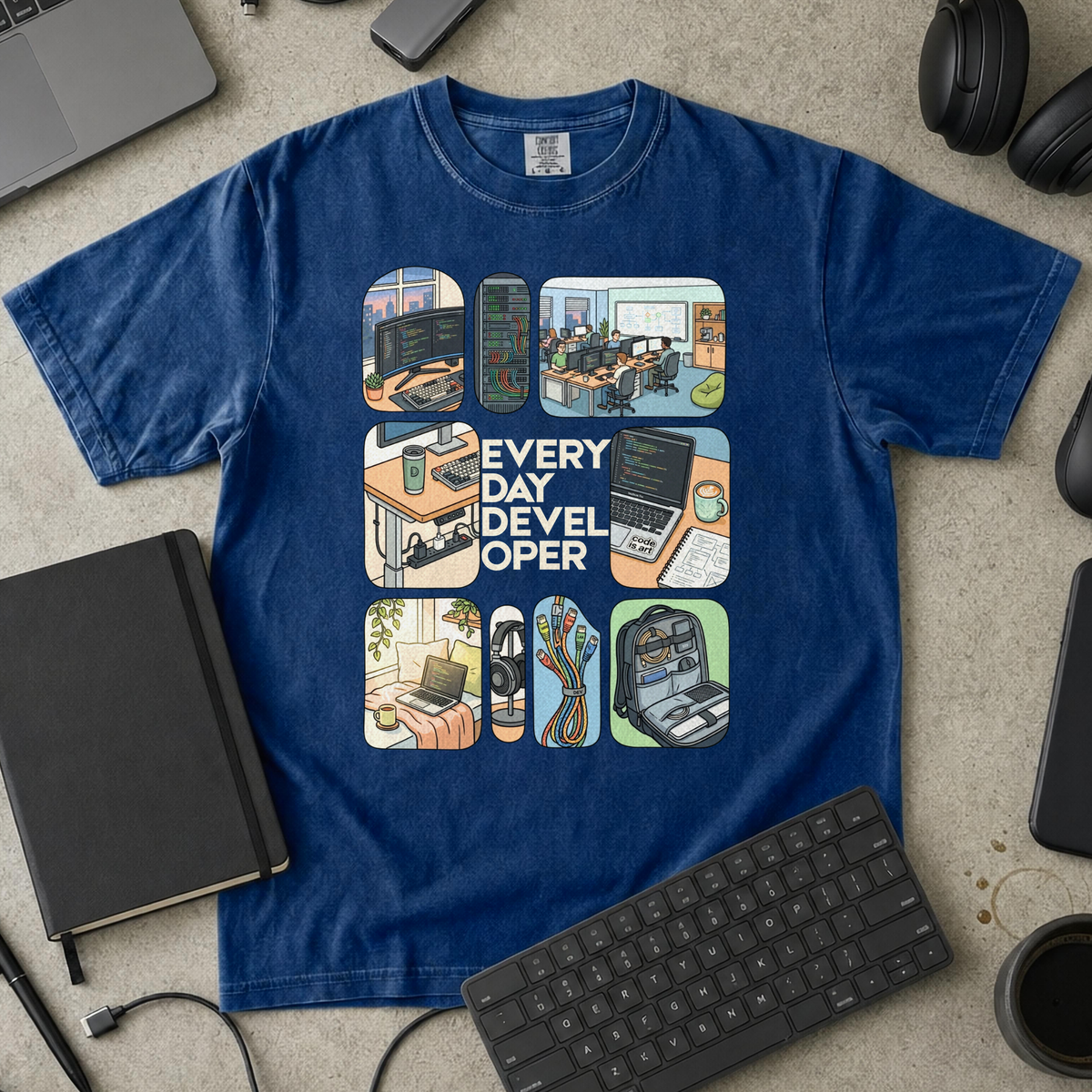 Every Day Developer Premium Shirt — true navy Premium Shirt mock-up