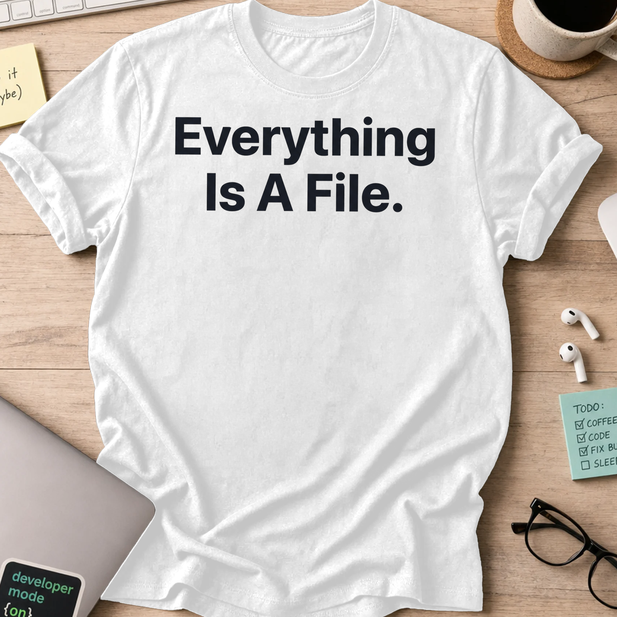 Everything Is A File Shirt - White