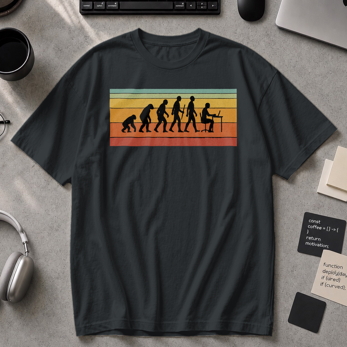 evolution of developers Premium Shirt - Black