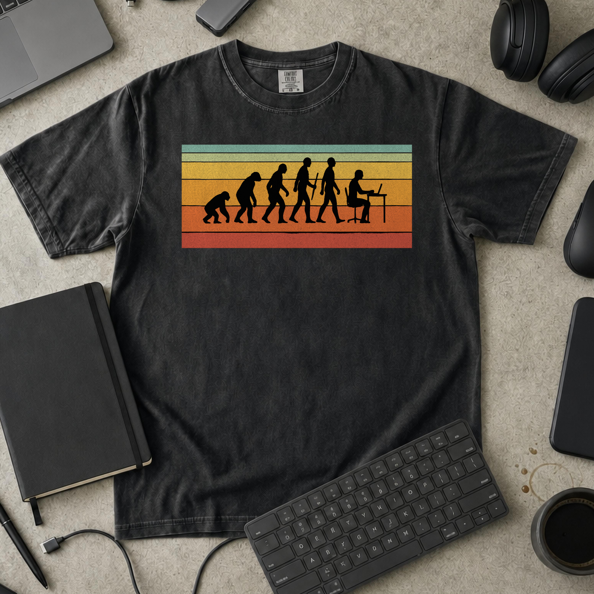 evolution of developers Premium Shirt — black Premium Shirt mock-up