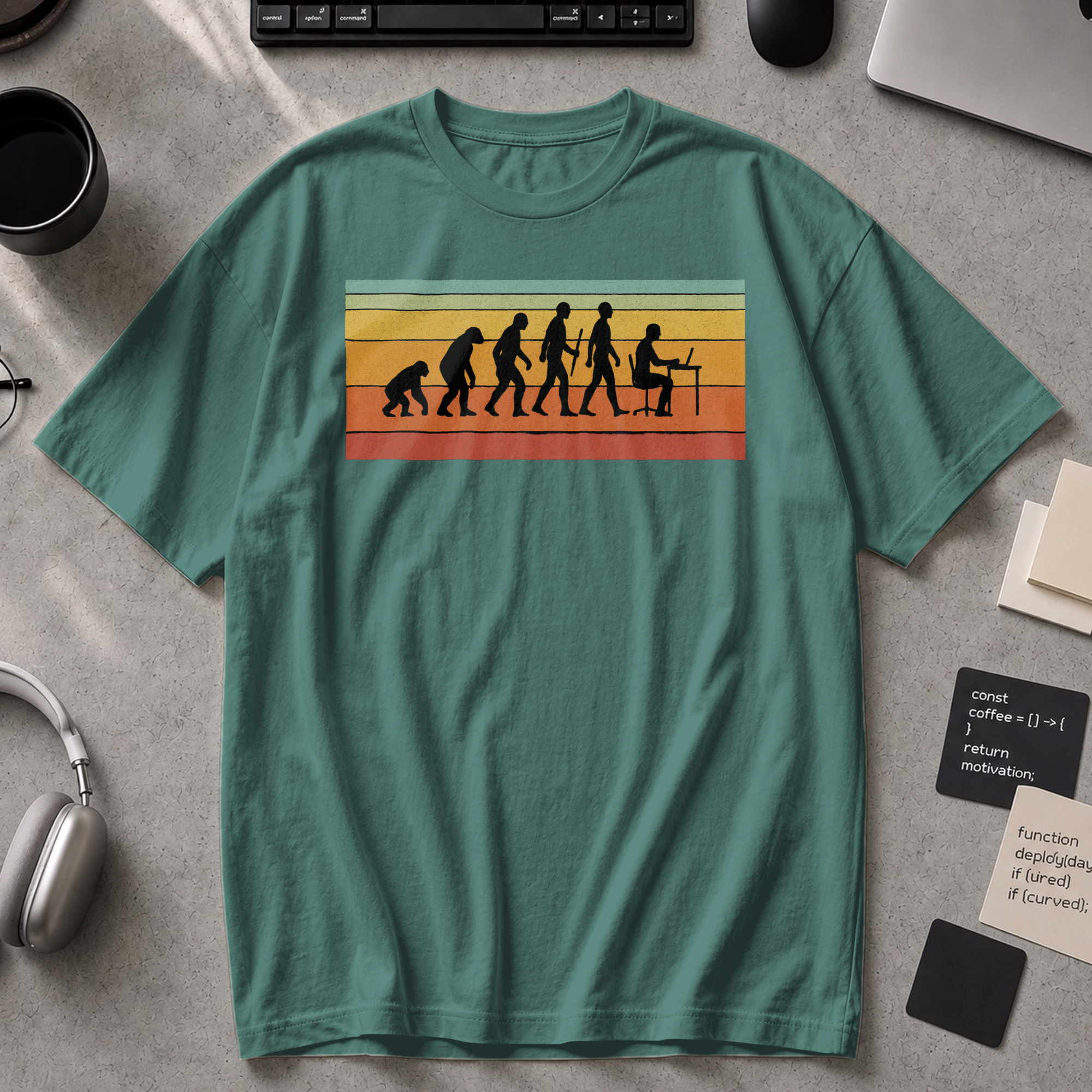 evolution of developers Premium Shirt - Blue Spruce