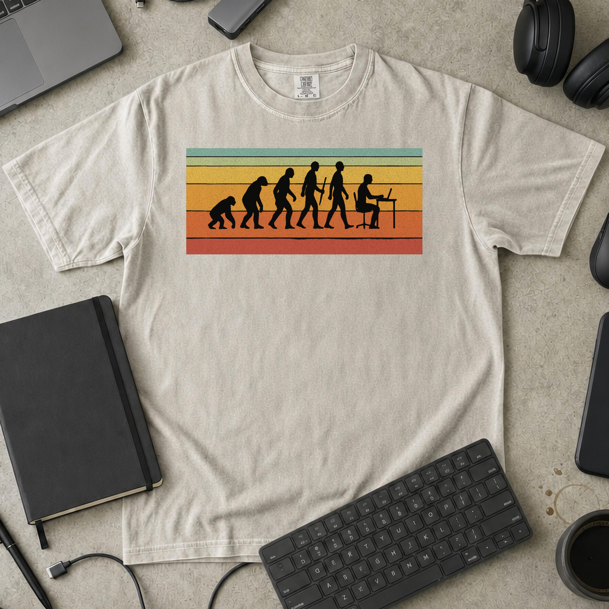 evolution of developers Premium Shirt — ivory Premium Shirt mock-up