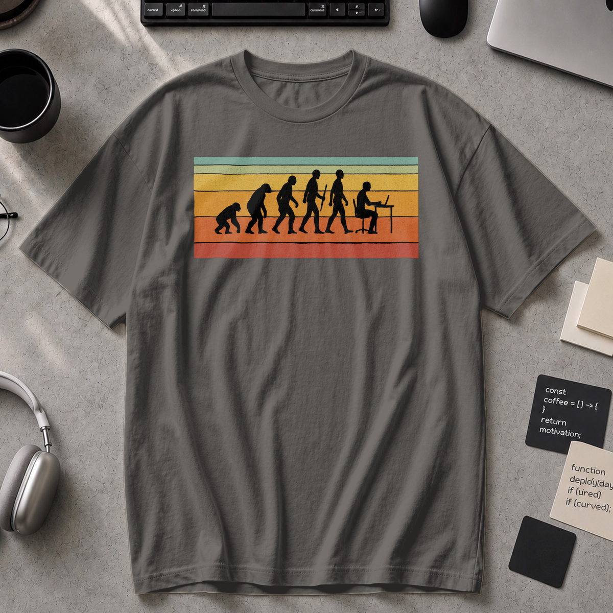 evolution of developers Premium Shirt - Pepper
