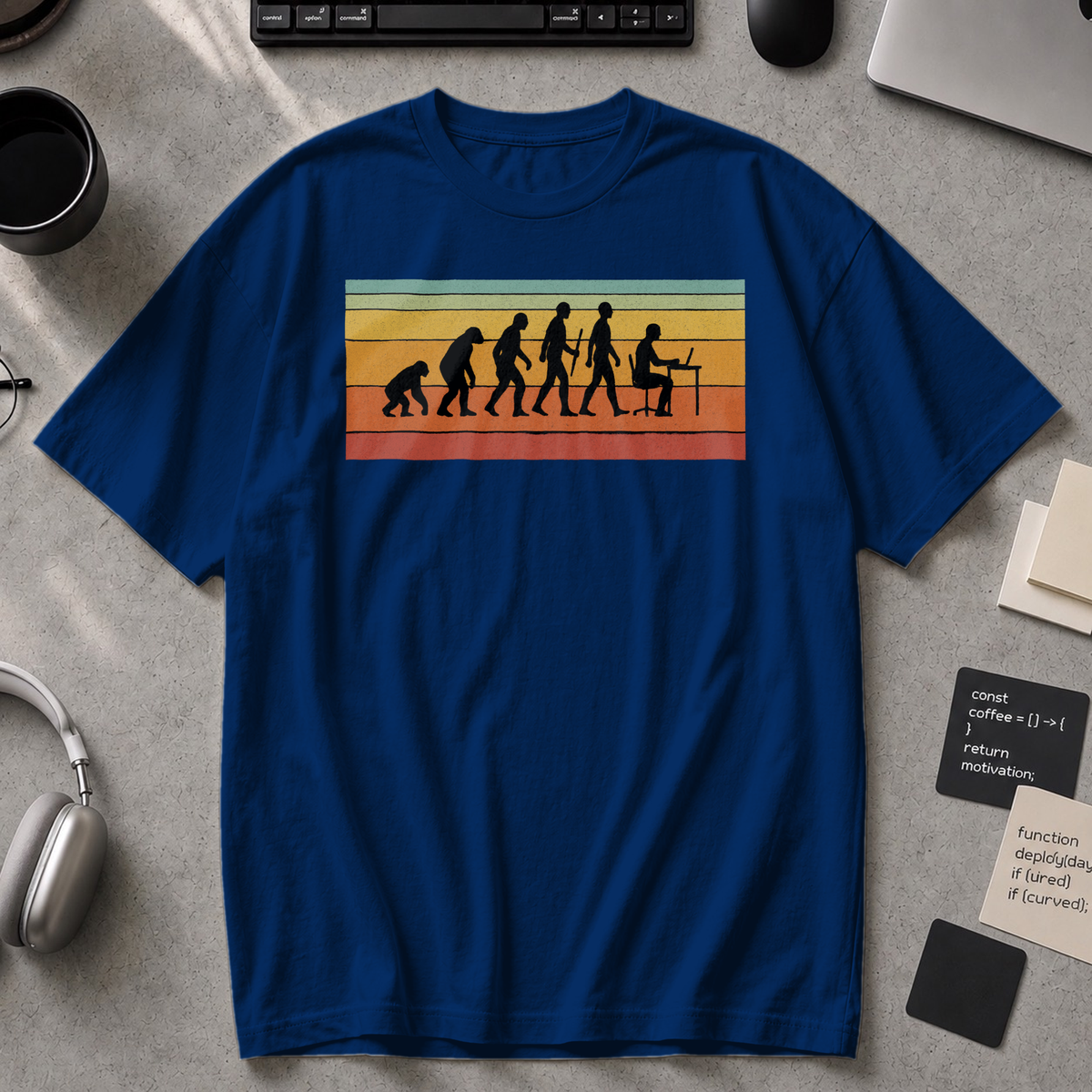 evolution of developers Premium Shirt - True Navy