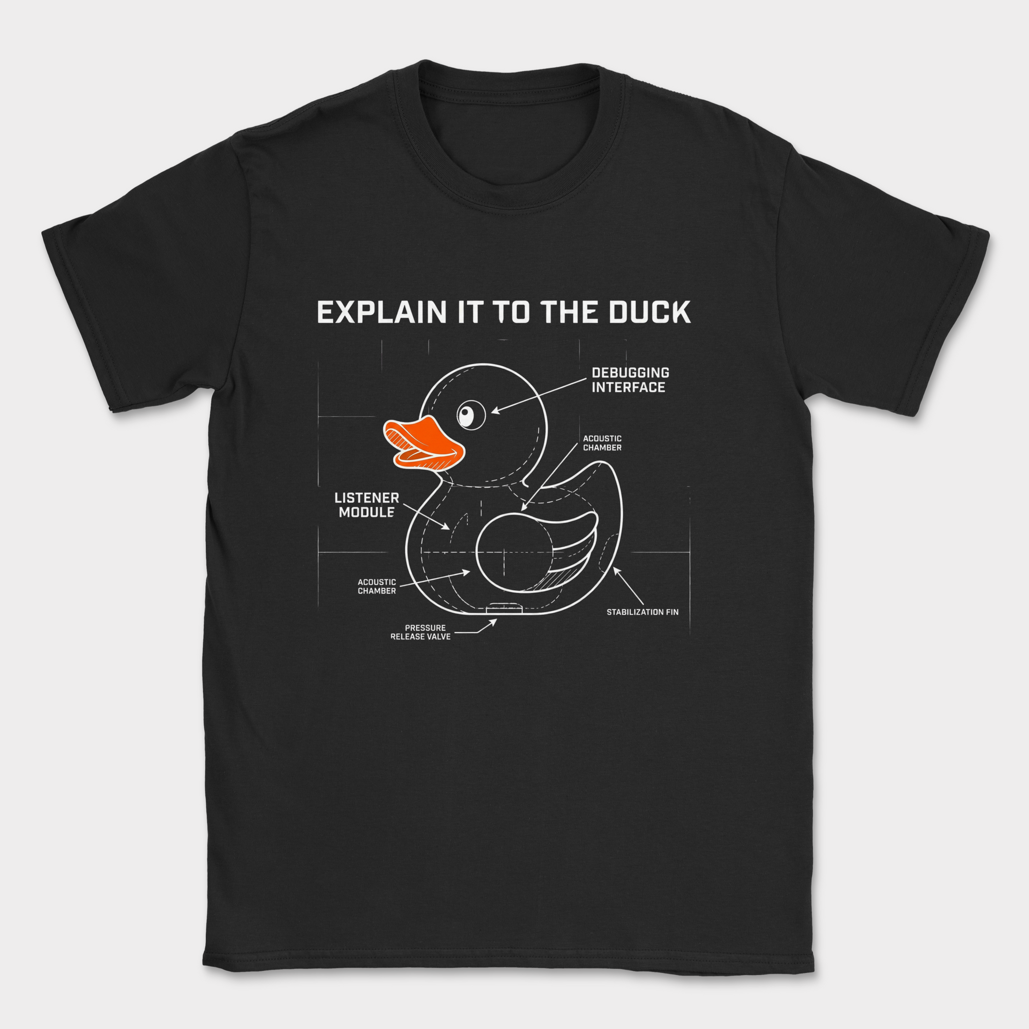 explain it to the duck shirt — Black