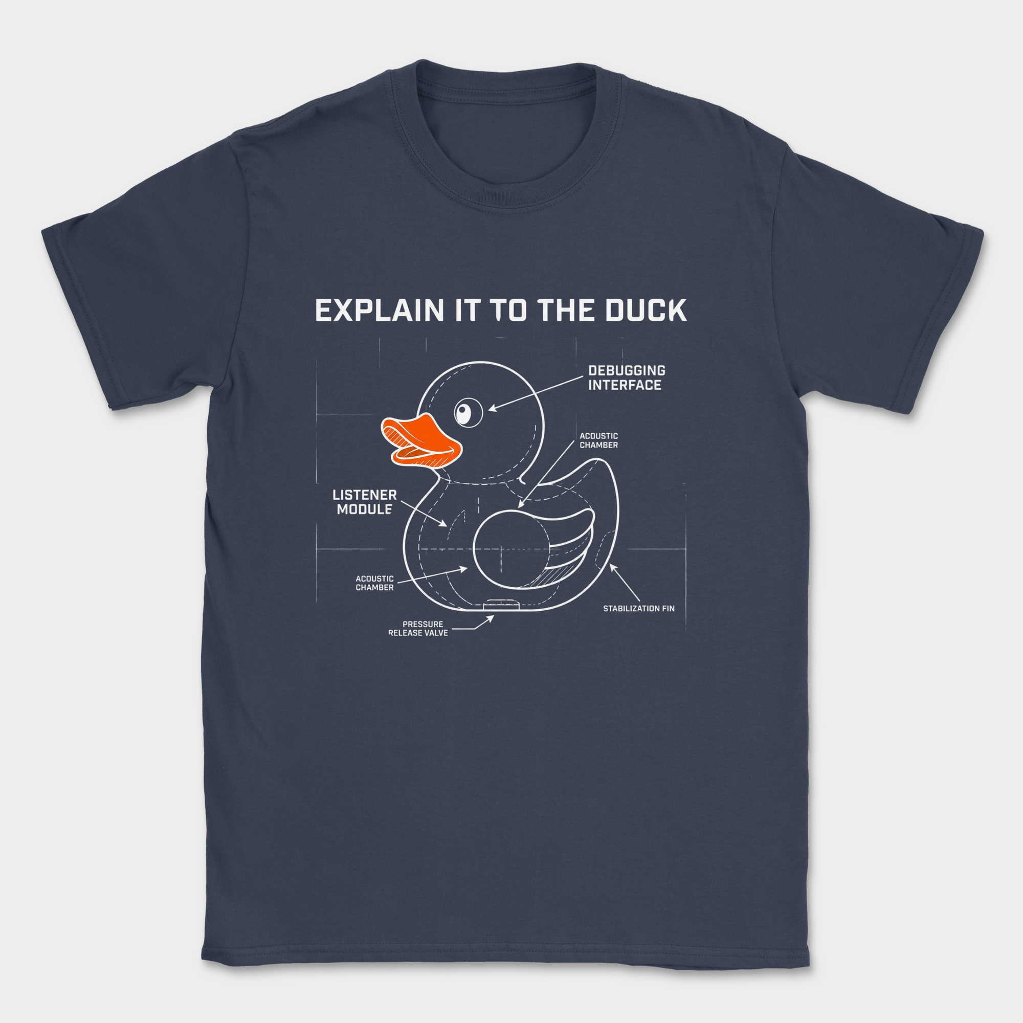 explain it to the duck shirt — Navy