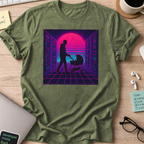 Military Green programmer shirt printed with "father tech nerd", a funny developer t-shirt and gift for the programmer dad in your life.